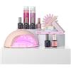 Pink Gellac Set Semipermanente Unghie - Kit Smalto Semipermanente con Pro Lampada LED Unghie Rosa, Peel Off Base, 1x Colore Rosa, Top Coat, Lima, Solvente & Detergente - Manicure Qualità da Salone