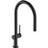hansgrohe Talis M54 rubinetto da cucina, estraibile, orientabile, 72802340, Talis M54 nero cromato spazzolato [Rubinetteria da Cucina > Rubinetti da Cucina]