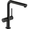 hansgrohe Talis M54 rubinetto da cucina, orientabile, con collegamento dell'apparecchio, 72827340, Talis M54 nero cromato spazzolato [Rubinetteria da Cucina > Rubinetti da Cucina]