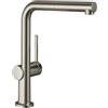 hansgrohe Talis M54 rubinetto da cucina, estraibile, orientabile, 72845800, Talis M54 acciaio inox spazzolato [Rubinetteria da Cucina > Rubinetti da Cucina]