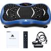 EVOLAND Pedana vibrante dimagrante con 2 bande di resistenza, 99 livelli di intensità, altoparlante Bluetooth, macchina per l'allenamento per la Costruzione e la Modellazione Muscolare (Blu)