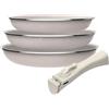 San Ignacio Set di 3 padelle Ø18Ø20Ø24 cm alluminio pressato, rivestimento ILAG antiaderente, manico estraibile, adatto a induzione, senza PFOA, lavabile in lavastoviglie e forno