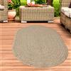 Carpetia Tappeto per interni ed esterni in iuta dal look moderno beige/marrone Dimensioni - 140 x 200 cm Ovale