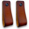 Brute Strength - Maniglie in pelle per mobili - Cognac - 2 pezzi - 16,5 x 2,5 cm - Maniglia per mobili, maniglia per porte per cucina, bagno, armadi, comò, legno