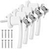 PORFOYO 4 maniglie per finestre con chiusura a chiave, di sicurezza per bambini, in alluminio, con trasmissione delle chiavi, serratura per finestre, per porte del balcone (bianco)
