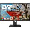 JAPANNEXT Monitor 27 IPS 4K UHD (3840x2160) | HDR | Altezza e inclinazione regolabili (HSP) Altoparlanti integrati Compatibilità VESA | Flicker-Free G-Sync/FreeSync | Garanzia 2 anni | JN-IPS2707UHDR