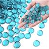 Meschett 440g Ciottoli di Vetro, Vetro Traslucido di Pietre Colorate Decorative, Pietre per Acquario, Pietre Decorative per Vasi, Vetro Sassi per Acquario, Blu Oceano