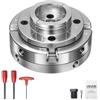 VEVOR Mandrino per Tornio di Legno 100 mm, Mandrino Autocentrante a 4 Griffe per Lavorazione Tornitura di Legno con Adattatore da 1 pollici x 8 TPI, Acciaio con Finitura Nichelata, Serraggio Interno