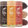 Khla - Confezione Pepe di Kampot 3 x 120g - Pepe Nero, Rosso e Bianco Biologico - Peperoni di Kampot - Confezione Regalo - Direttamente dal Produttore - Spezia Ingrediente da Cucina - Origine Cambogia