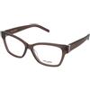 Saint Laurent SL M116 003 | Occhiali da Vista Graduati | Prova Online | Plastica | Cat Eye, Ovali / Ellittici | Marrone, Trasparente | Adrialenti