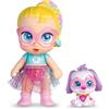 Super Cute Little Babies Super cute mini bambola Glitzy Cool con cucciolo - Regi & Snowball, bambola articolata da 12 cm con cucciolo, abiti da supereroe e accessori, adatta per bambini dai 4 anni in su