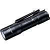 fenix E12 v3.0, mini torcia leggera per il trasporto quotidiano | 200 lumen | 78 m | 100 ore max | alimentazione a batteria AA | clip per corpo bidirezionale | tappo magnetico | IP68, nero