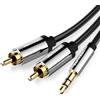 Vention Cavo convertitore Vention BCFBJ stereo 2xRCA Cinch a mini Jack 3.5mm 5m Nero [BCFBJ]