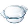 Pyrex Classic Casseruola tonda con coperchio a tegame in vetro borosilicato, 4.9 L