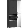 HOMCOM Scarpiera con Specchio, 4 Cassetti Ribalta, Scarpiera Ingresso, Nero | Aosom Italy