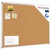 ALLboards Lavagna in Sughero con Cornice in Alluminio 120x90cm, Bacheca Sughero per Puntine Spille Alluminio Anodizzato Memoboard
