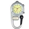 JewelryWe Orologio con Moschettone al Quarzo, Orologio Multifunzionale per Medici,Orologio Sportivo all'aperto,Clip-on Carabiner Pocket Watch Nurse