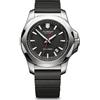 Victorinox Orologio Uomo I.N.O.X. Ø 43 mm, Swiss Made, Quarzo Analogico, Impermeabile fino a 200 m, Vetro Zaffiro, Cinturino in Caucciù, Nero