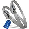 VIOKS Set di 2 fascette stringitubo in acciaio inox da 90 - 110 mm di diametro, per tubi in plastica, fascette stringitubo in acciaio inox