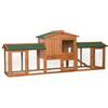 lionto Gabbia Coniglio Legno Casetta Animali da Compagnia Gabbia Esterno 212x52x85 cm