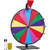 VEVOR Ruota dei Premi Girevole da 305 mm, Ruota Girevole a 14 Slot con Supporto, Roulette da Tavolo Win Fortune con Pennarello Cancellabile a Secco e 2 Pennarelli, 6 Colori, per Feste, Pub, Carnevale
