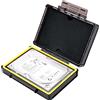 KIWIFOTOS Scatola Custodia Protettiva per Hard Drive Dischi Rigidi da 3.5, Scatola Antiurto Dischi Rigidi Impilabile/Guarnizione O-ring, Supporto Verticale/Indice di Layout Adesivo peso 280G