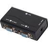 PUSOKEI Splitter VGA 1 in 2 out, Splitter Video 1080P a Doppio Monitor, Splitter GA di Trasmissione 40 M/131.2ft Duplicazione dello Schermo 1 in 2 out per PC Portatile da Monitorare