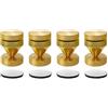 Dynavox assorbitori sub-watt, set di 4 unità, disaccoppiatori regolabili in altezza per dispositivi HiFi e altoparlanti con rondelle, ottone