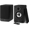 SHARP Bookshelf Speakers, 2-Wege, 2.0 Canali, Cablato & Wireless,60 W,Schwar