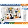 ENVIO MONITOR 11.6" CON NVR 10 CANALI POE 8 MPX 4K VIDEOANALISI INTELLIGENTE + HD