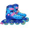 sarcia.eu DISNEY Stitch pattini a rotelle per bambine 3in1, regolabili, ruote illuminate a LED, per imparare a guidare (blu, 30-33 EU)