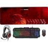 Mars Gaming MCPRGB2FR, Lingua Francese, Combo Gaming Tastiera, Mouse, XXL Mousepad & Headset