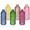 Ad Trend Vaso in Vetro Modello Bottiglia Decorativa D 5,5 Cm H 16 Cm - 6 Colori Assortiti 1 Pz