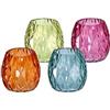 Ad Trend Portacandela T-Light in Vetro D 9 Cm H 9 Cm - 4 Colori Assortiti Ideale Bomboniere ed Eventi 1 Pz