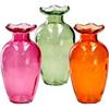 Ad Trend Vaso in Vetro Miles D 7,5 Cm H 13,5 Cm - 3 Colori Assortiti Ideale Ideale Bomboniera 1 Pz