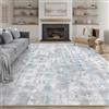PureCozy Tappeto Salotto Tappeti 300x400cm Grigio Blu Lavabile in Lavatrice Antiscivolo Rug Moderno Astratto Naturale Grande Carpet Soggiorno Cameretta Camera da Letto Ufficio Pelo Corto