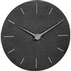 TFA Dostmann Orologio da parete moderno in ardesia, 60.3068.54, senza ticchettio, con lancette in legno di noce, orologio al quarzo, 25 cm, da appendere (nero, lancette argentate)