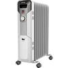 EVVO Radiatore olio C9 bianco, 2000 W, fino a 20 m2, efficiente, 3 modalità, facile trasporto, sicurezza surriscaldamento