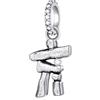 GLOWDAS Inukshuk Statue Charms fit Pandora Canada Bracciale da viaggio,925 Argento Sterling Inuksuk Stone Ciondolo Nativi Americani Perline, Regali per Inuksuit Pathfinder/Alaska Landmark/Souvenir