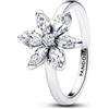 PANDORA Anello da donna Herbarium Fiore scintillante 193000C02, 52, Argento sterling, Zirconia cubica