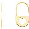 LUXURY MILANO Orecchini lucchetto con cuore in oro giallo