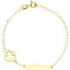 LUXURY MILANO Bracciale bimbo con targa in oro giallo