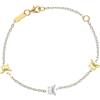 LUXURY MILANO Bracciale bimbo farfalle in oro bianco e giallo