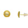 LUXURY MILANO Orecchini a lobo sole in oro giallo