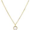 LUXURY MILANO Collana in oro con ciondolo smalto bianco