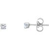 LUXURY MILANO Orecchini punto luce in oro bianco con zircone