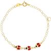 LUXURY MILANO Bracciale bimbo in oro giallo e smalto 9 kt