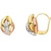 LUXURY MILANO Orecchini da donna in oro tre colori 18 kt