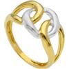 LUXURY MILANO Anello da donna in oro giallo e bianco 18 kt