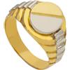 LUXURY MILANO Anello da uomo in oro giallo e bianco 18 kt